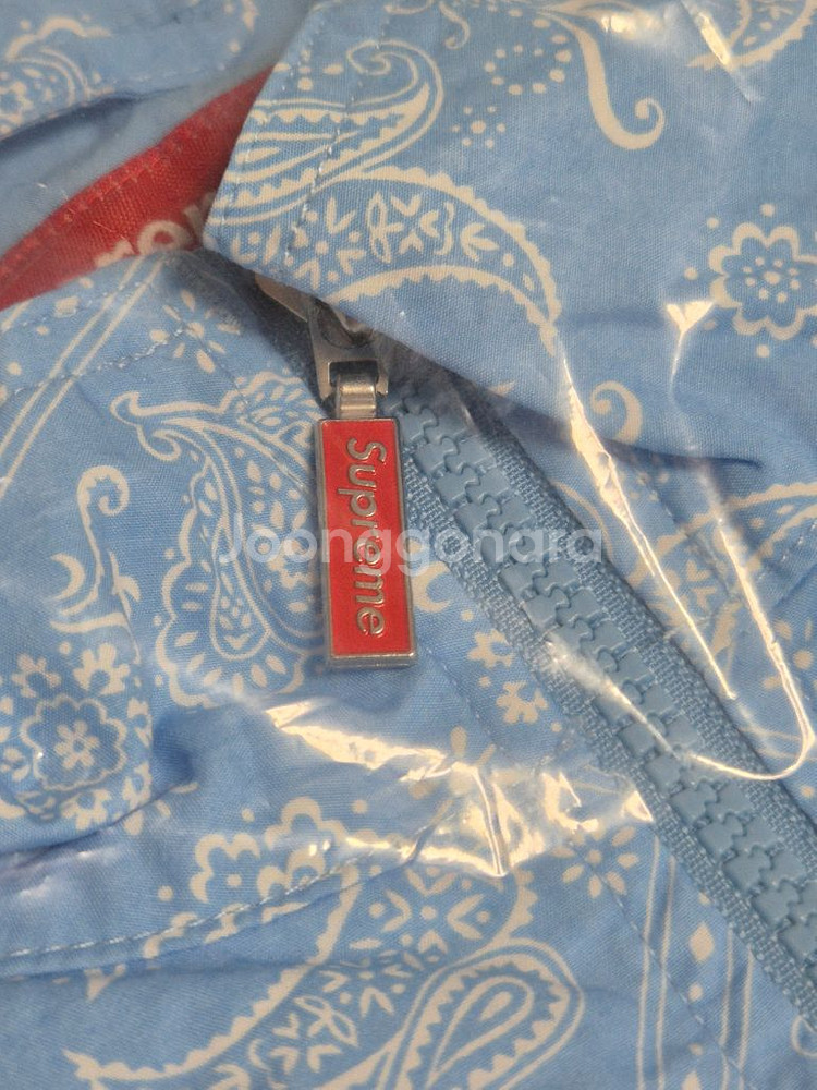 [XL] 슈프림 18SS 반다나 트랙 자켓 라이트 블루--8