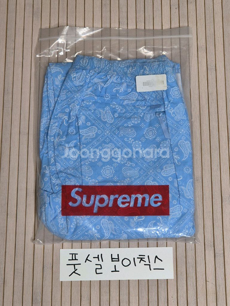 [XL] 슈프림 18SS 반다나 트랙 자켓 라이트 블루--9