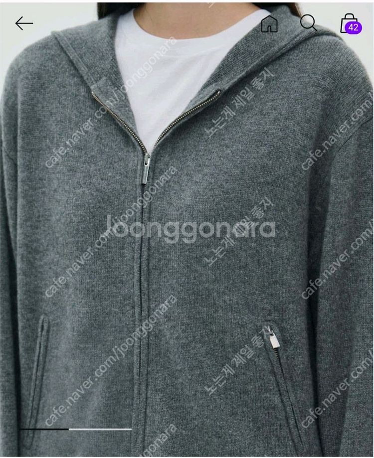띠어리 캐시미어 후드집업p사이즈 새제품급--4