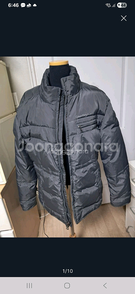 캘빈클라인 다운패딩 덕다운 100(L사이즈)상태최상--0