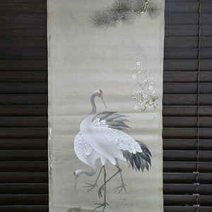 일본 근대작가가 그린 [장생도] 담채화 그림