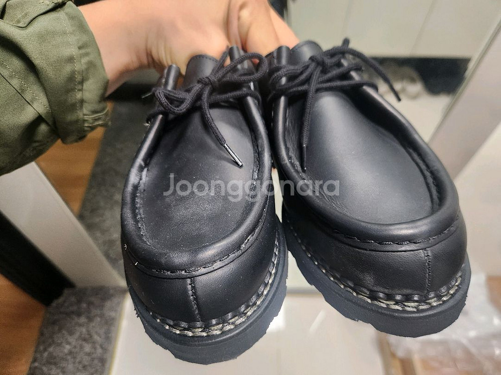 파라부트 남성 미카엘 더비슈즈 블랙 715604 NOI--1