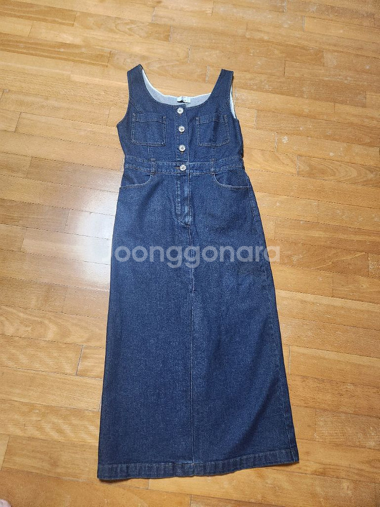 오브제 데님 원피스 66사이즈--0