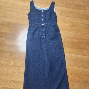 오브제 데님 원피스 66사이즈