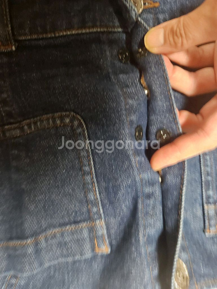 오브제 데님 원피스 66사이즈--2