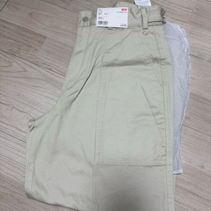 유니클로U 르메르콜라보 여성 베이커 팬츠 베이지 새상품