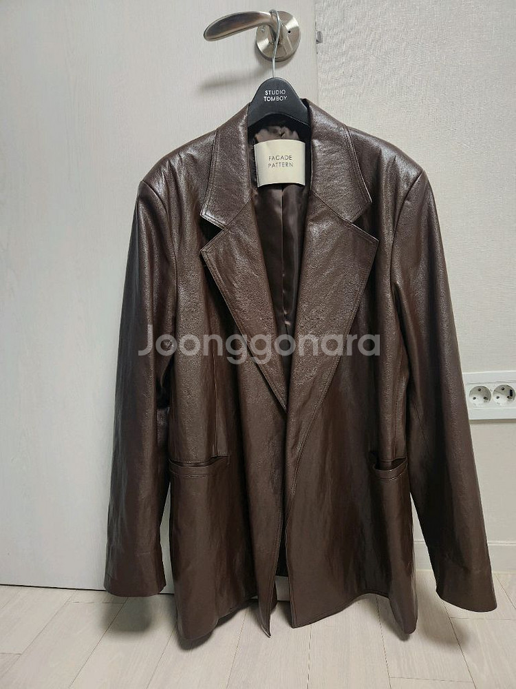파사드패턴 가죽 자켓 M--1