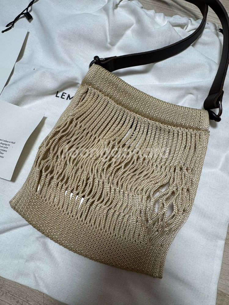 르메르 필트 네트백 미니 라이트베이지--1