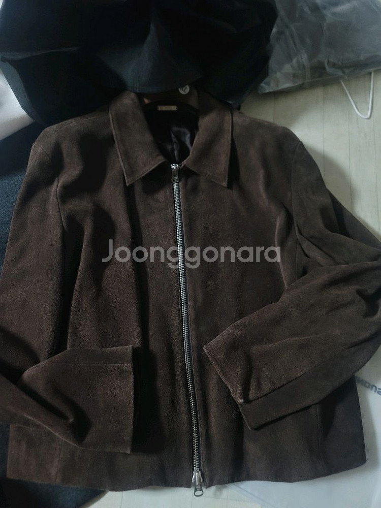 토니웩 카우하이드 딥브라운 스웨이드 자켓 xl--0