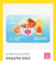 요거트아이스크림의정석 모바일금액권 3만원권--0