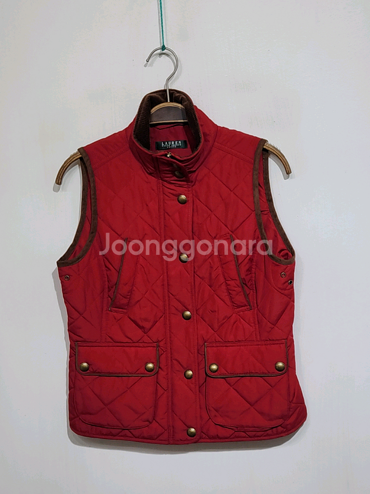 (S) 랄프로렌 폴로 패딩조끼 퀼팅 베스트 누빔 집업--0