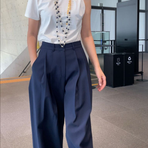 신드롬405 리즈와이드팬츠 네이비 스몰 새상품