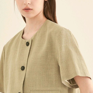 더캐시미어 린넨 칼라리스 자켓 55 (랑방,마인,타임,