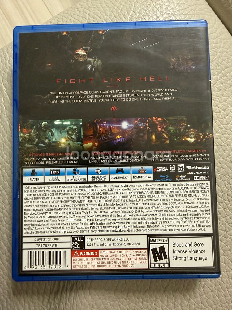 PS4 둠 DOOM--1