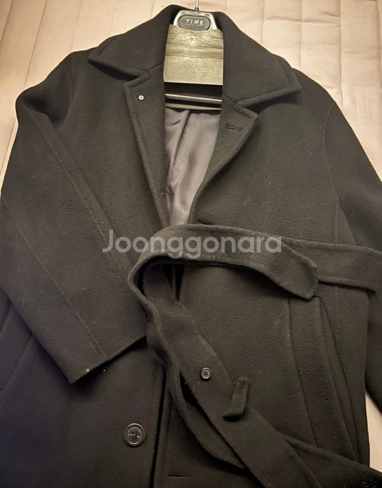 타임옴므 오버핏 롱코트 100사이즈--4