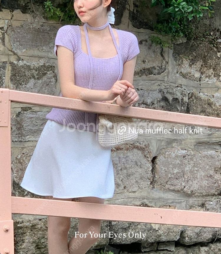 포유온 레나Rena 자카드 미니 스커트 화이트 smal--3