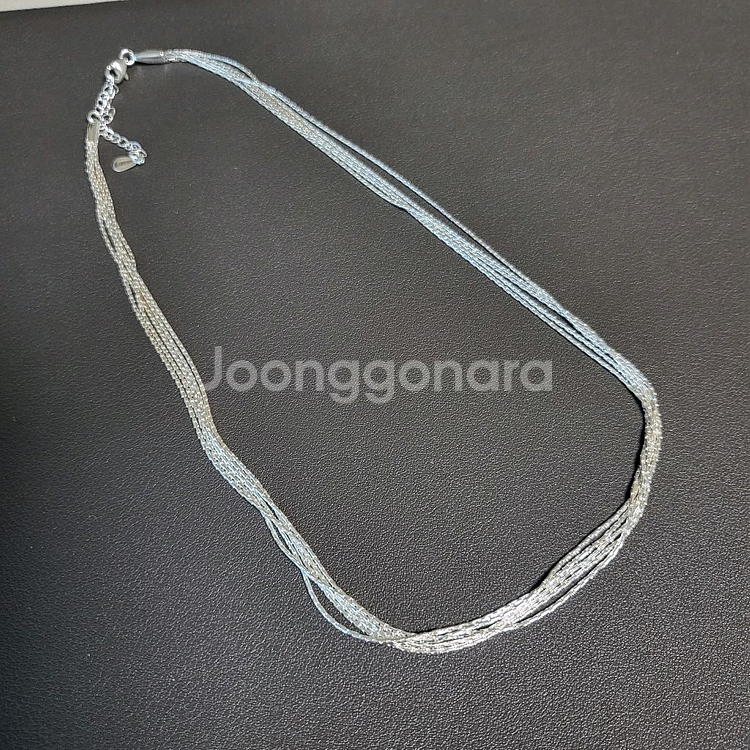 은925 5줄 은 목걸이--0