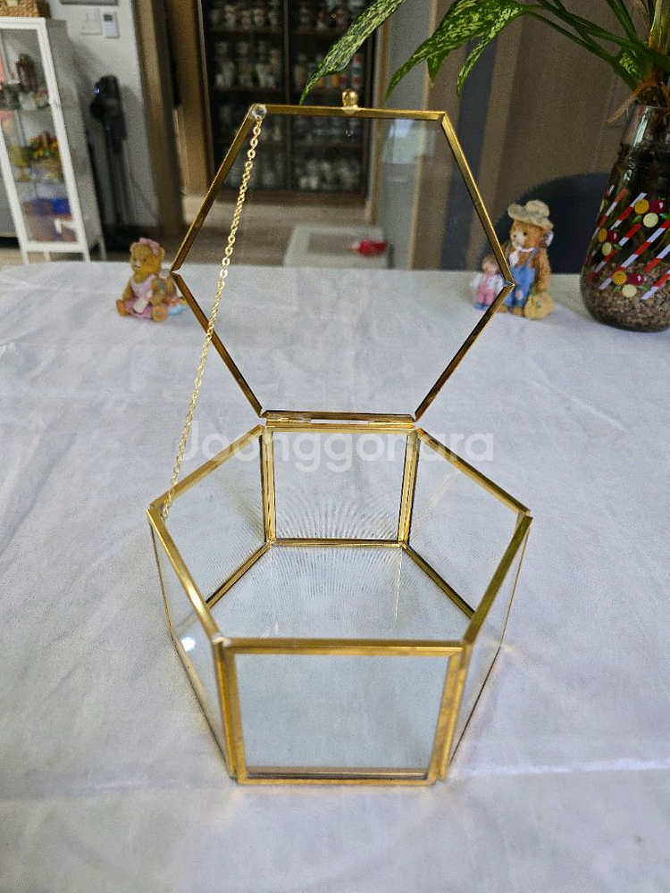 빈티지 육각 골드 보석함 케이스~*--2
