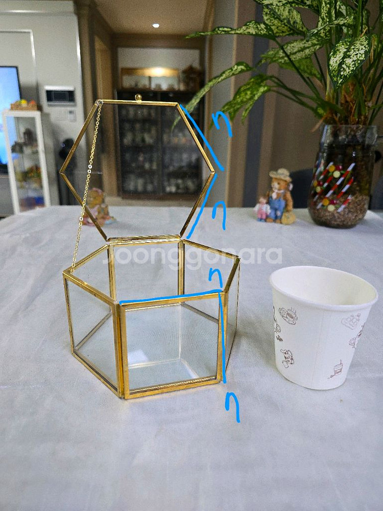 빈티지 육각 골드 보석함 케이스~*--7