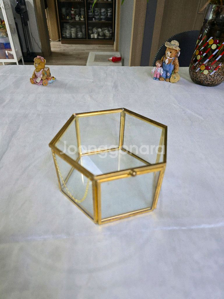 빈티지 육각 골드 보석함 케이스~*--6