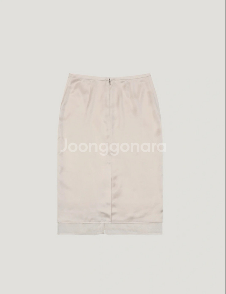 아르토 새틴 레이어드스커트 라이트베이지 s 새상품--3
