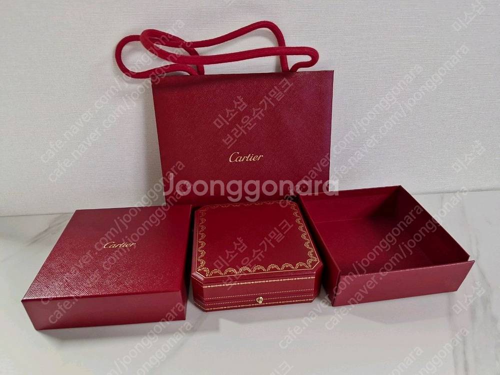 까르띠에 목걸이케이스 박스 쇼핑백 팝니다--1