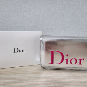 정품) 디올 은색 미니 파우치 (코스메틱)