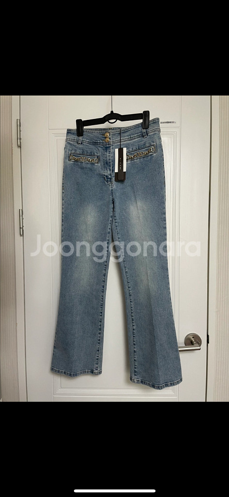 미샤 체인 포켓 부츠컷 데님 55사이즈 (새상품)--7