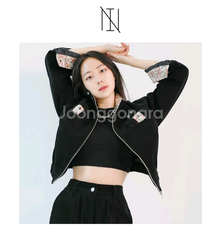 생활한복 니은 코듀로이 크롭 자켓--0