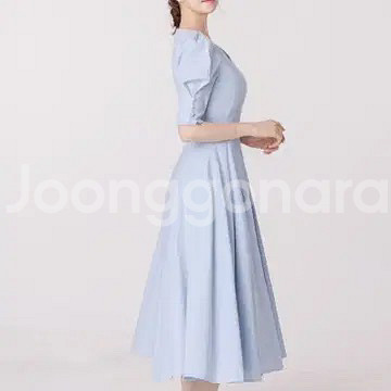 로아르 린넨 크레마 원피스 M--1