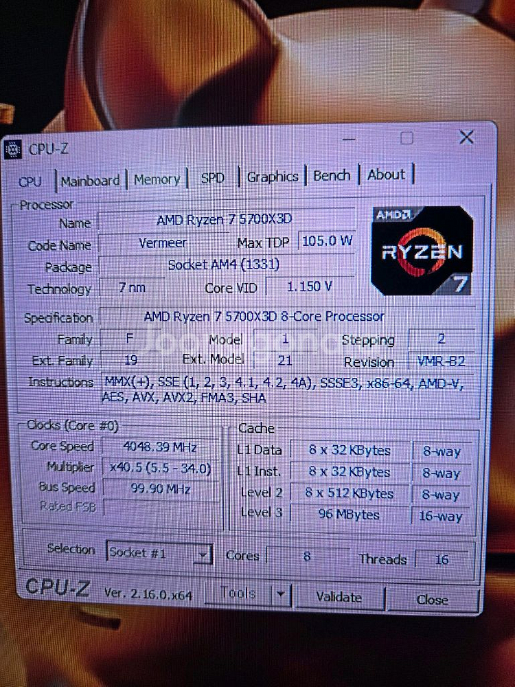 5700x3d msi B550토마호크 커세어 ddr4--4