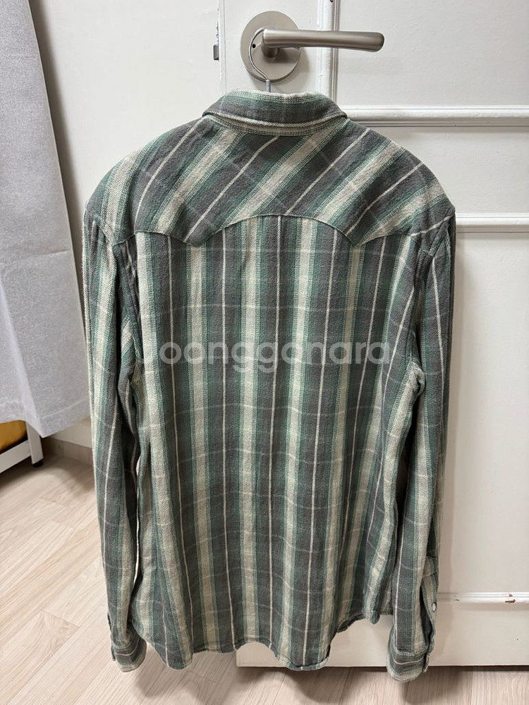 RRL 위스턴 플래드 체크셔츠 슬림핏 팝니다(M사이즈)--1