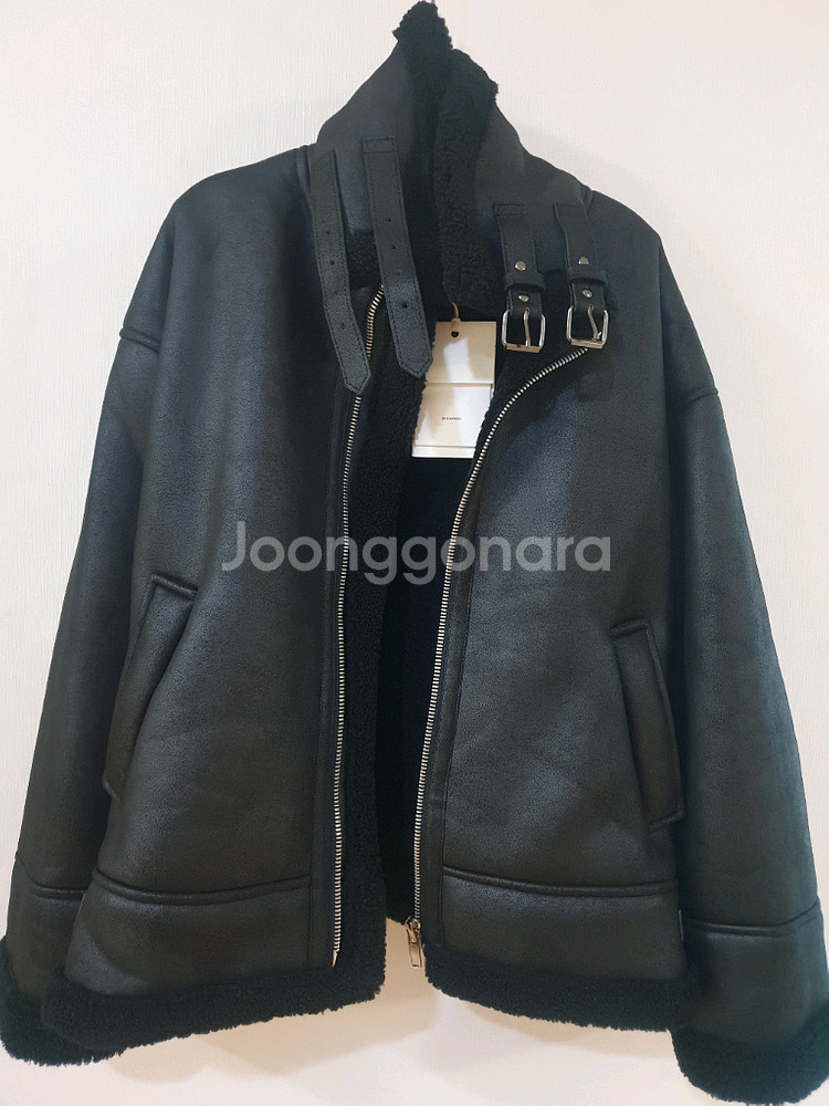 무스탕 블랙 새상품--0