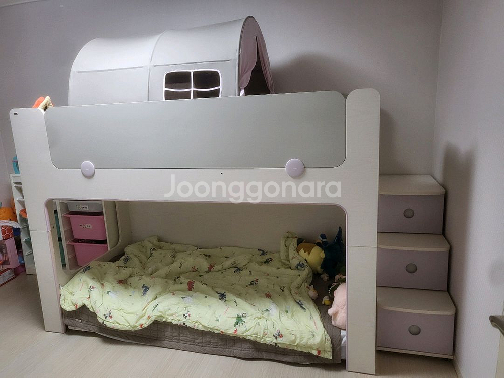 일룸 2층침대 팝니다.(텐트포함)--0