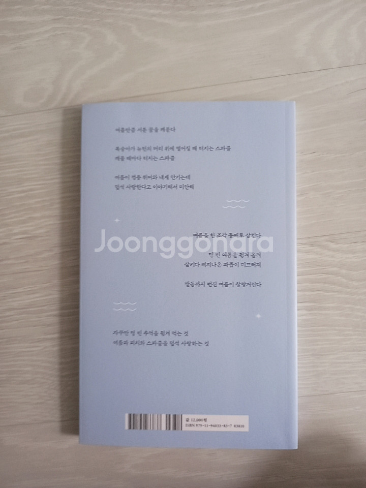 여름 피치 스파클링 시집 팝니다--1