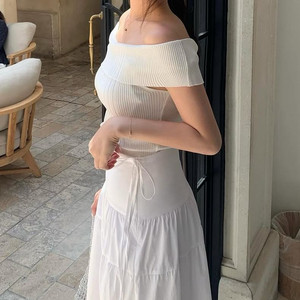 시예 아이린 티어드 스커트 s long