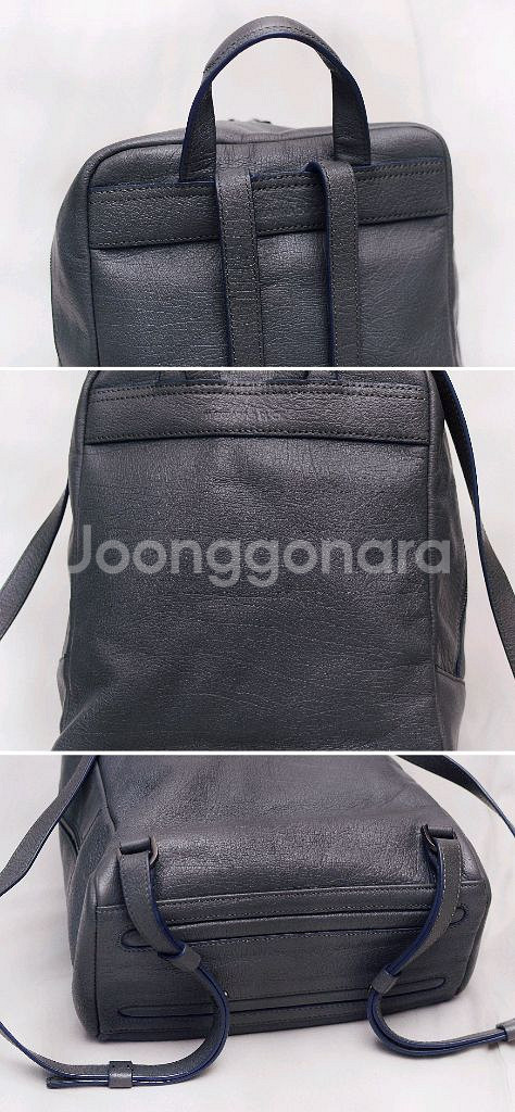 만다리나덕 에트나 그레이 풀그레인 레더 투인원 백팩--4