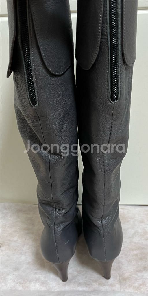 고세 롱 부츠 천연양가죽 차콜 240--2