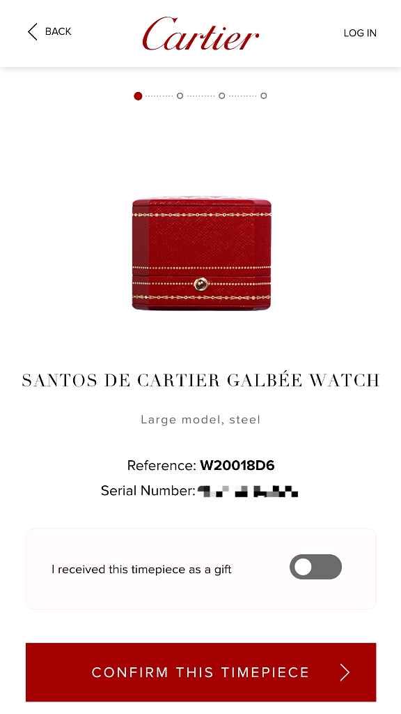 까르띠에 산토스 갈베 스틸 실버 인덱스 크림다이얼 시계--7