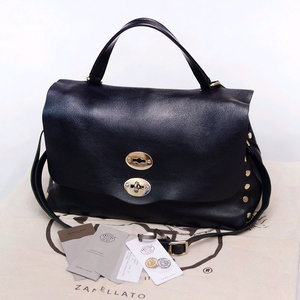 자넬라토 포스티나 M 오리지널 실크레더 금장 블랙