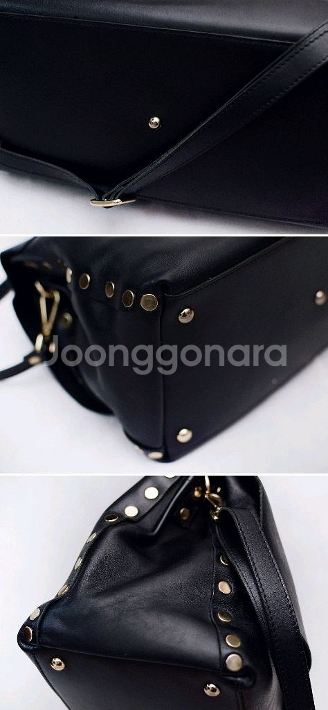 자넬라토 포스티나 M 오리지널 실크레더 금장 블랙--6