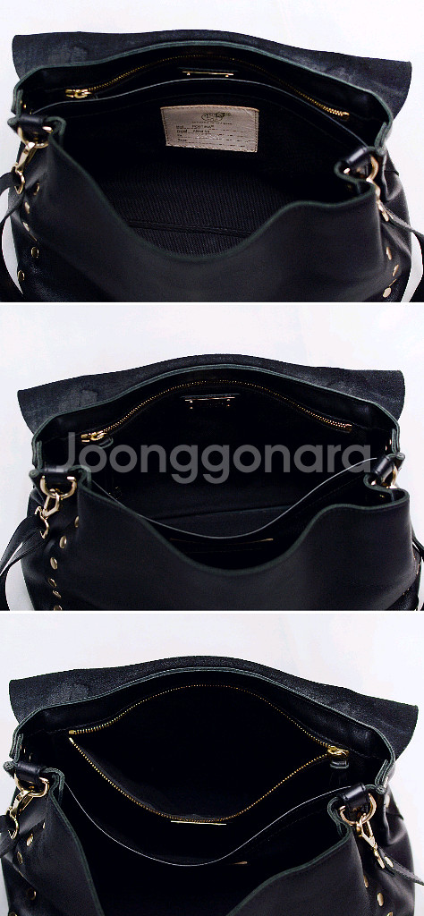 자넬라토 포스티나 M 오리지널 실크레더 금장 블랙--8