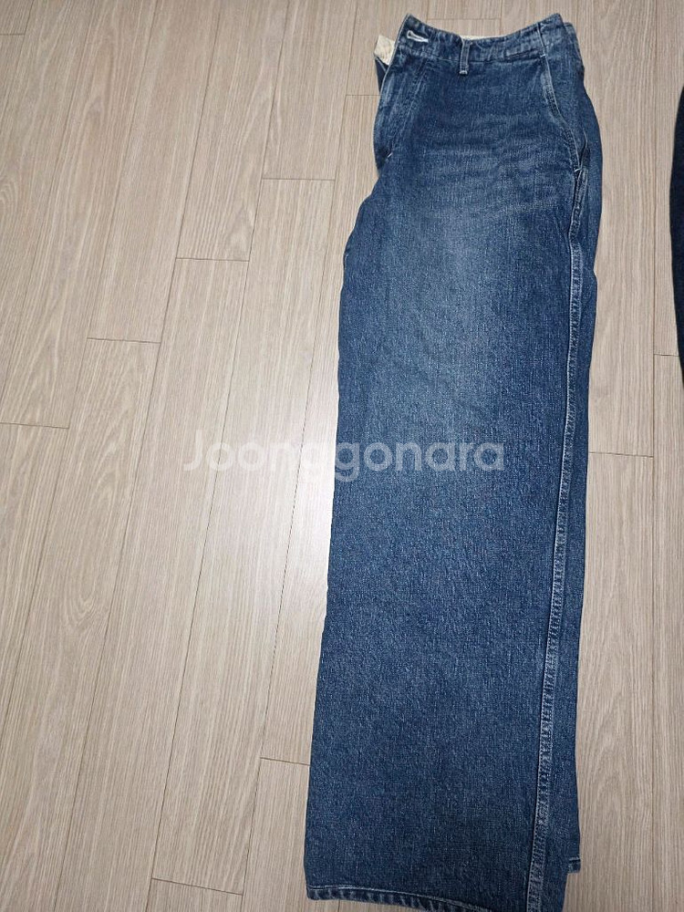 포터리 원워시드 와이드 미드블루 데님 3사이즈 신품급--0