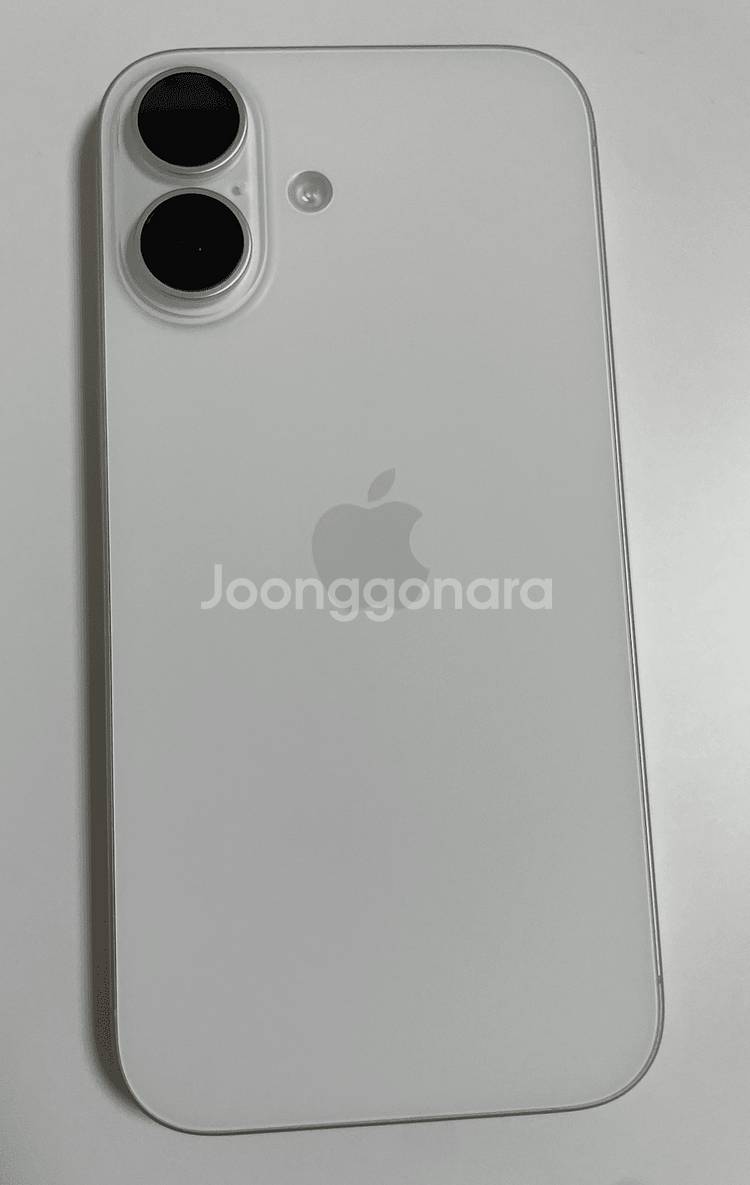 아이폰16 화이트 128g(카메라 무음, 배터리100)--1