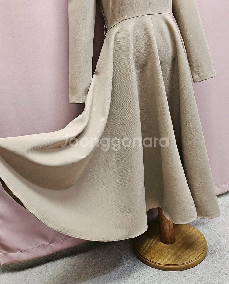 베니토 고퀄 플레어 퍼프 롱원피스--6