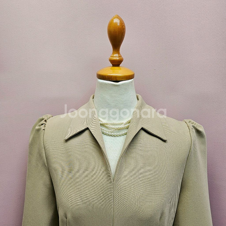 베니토 고퀄 플레어 퍼프 롱원피스--5