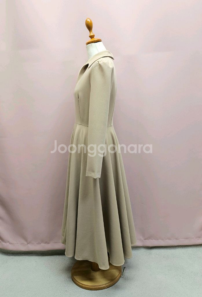 베니토 고퀄 플레어 퍼프 롱원피스--7