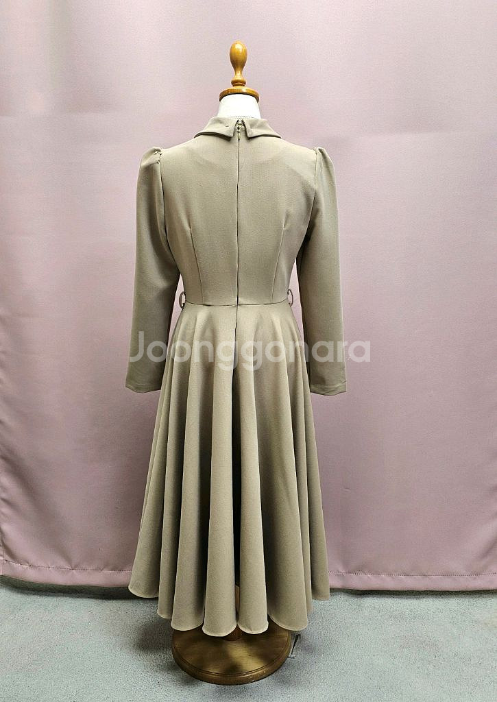 베니토 고퀄 플레어 퍼프 롱원피스--8