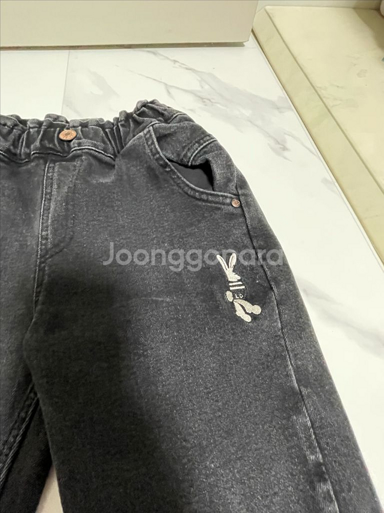 리미떼두두 청바지 흑청 가을/겨울용 라지(6-7세용)--1