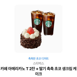 스타벅스 카페 아메리카노 T 2잔 케이크 기프티콘 판매